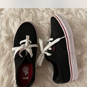 Vans Kids Black and White Canvas Sneakers